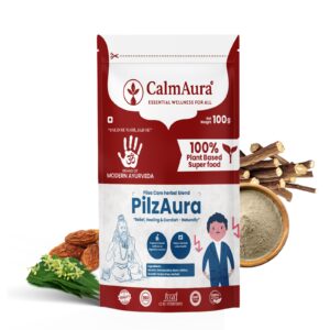 PilzAura-Piles Care Herbal Powder | Natural Relief from Piles & Hemorrhoids | 100g Pouch