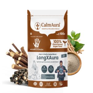 LongXAura-Men’s Vitality Herbal Powder |  Energy & Stamina Booster | 100g Pouch