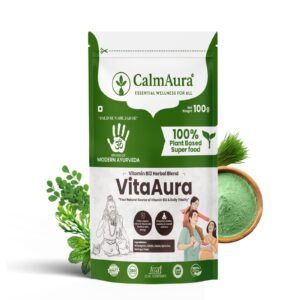 VitaAura-Vitamin B12 Herbal Powder | Natural B12 Energy Boost Supplement | 100g Pouch
